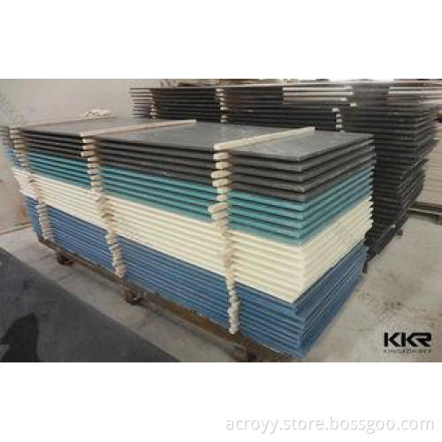 Eco-Friendly No Bubble Solid Surface Sheets Glacier White C